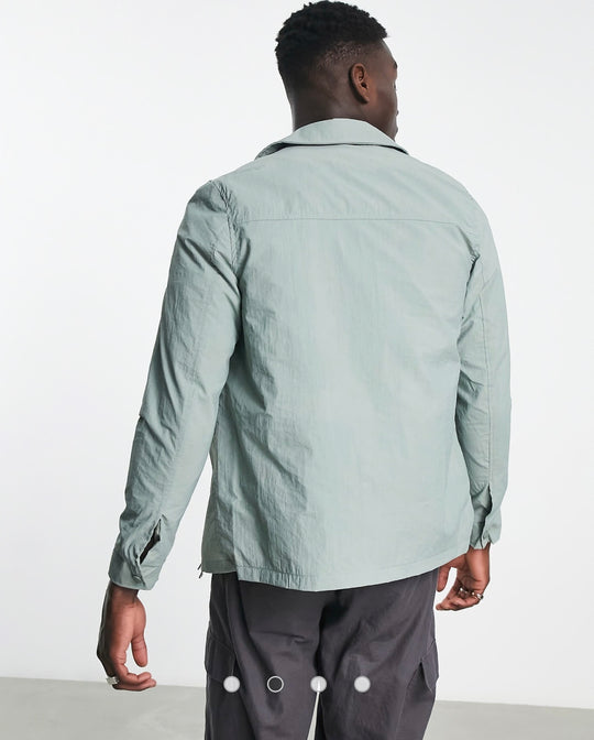 Bolongaro Trevor zip through jacket in khaki