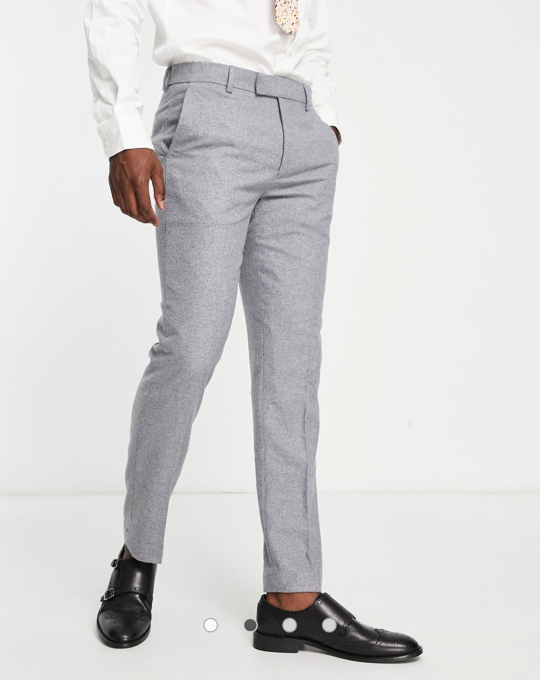 Harry Brown tweed suit trousers in grey