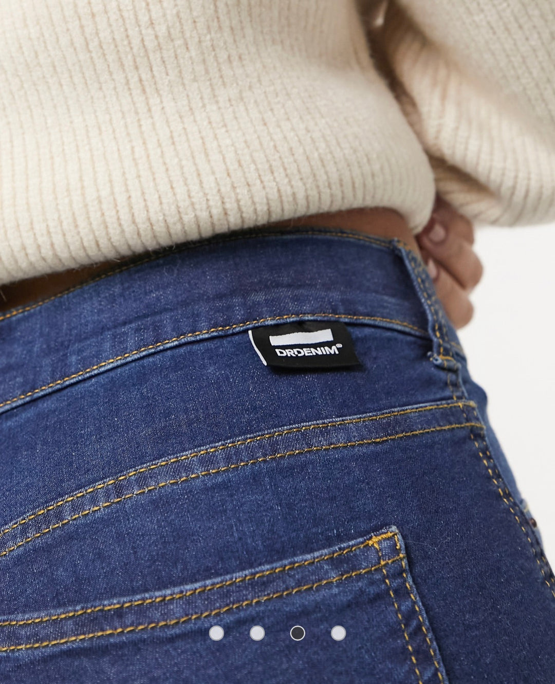 Dr Denim Plenty skinny jeans with ripped knee in paradise dark blue