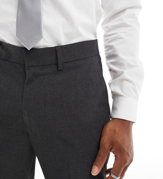 ASOS DESIGN skinny suit trouser in charcoal