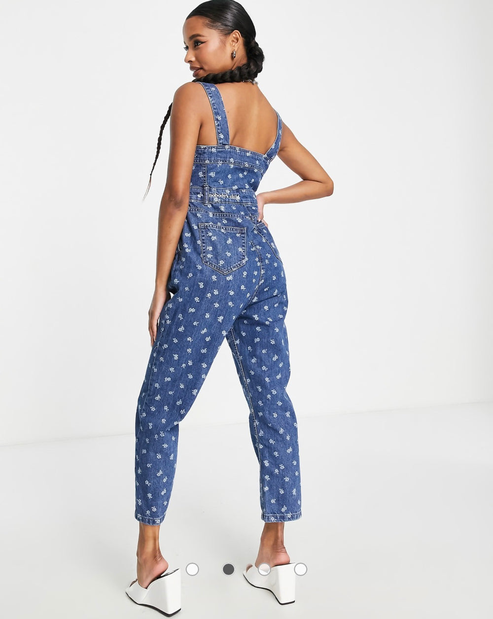 Nobody's Child petite denim jumpsuit in Blue