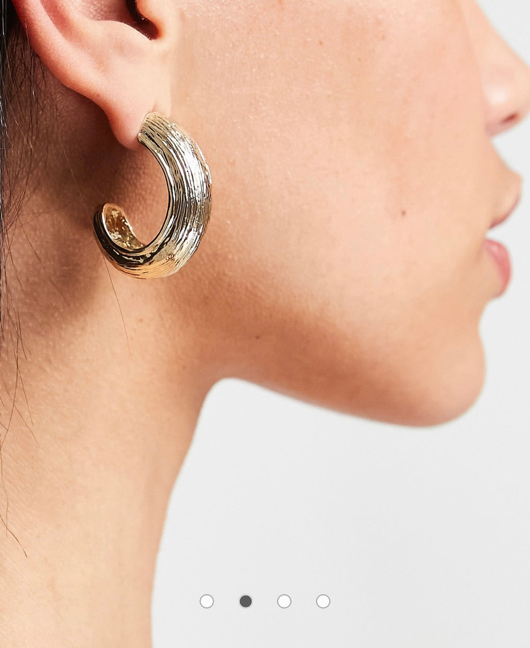 SVNX gold half hoop earrings