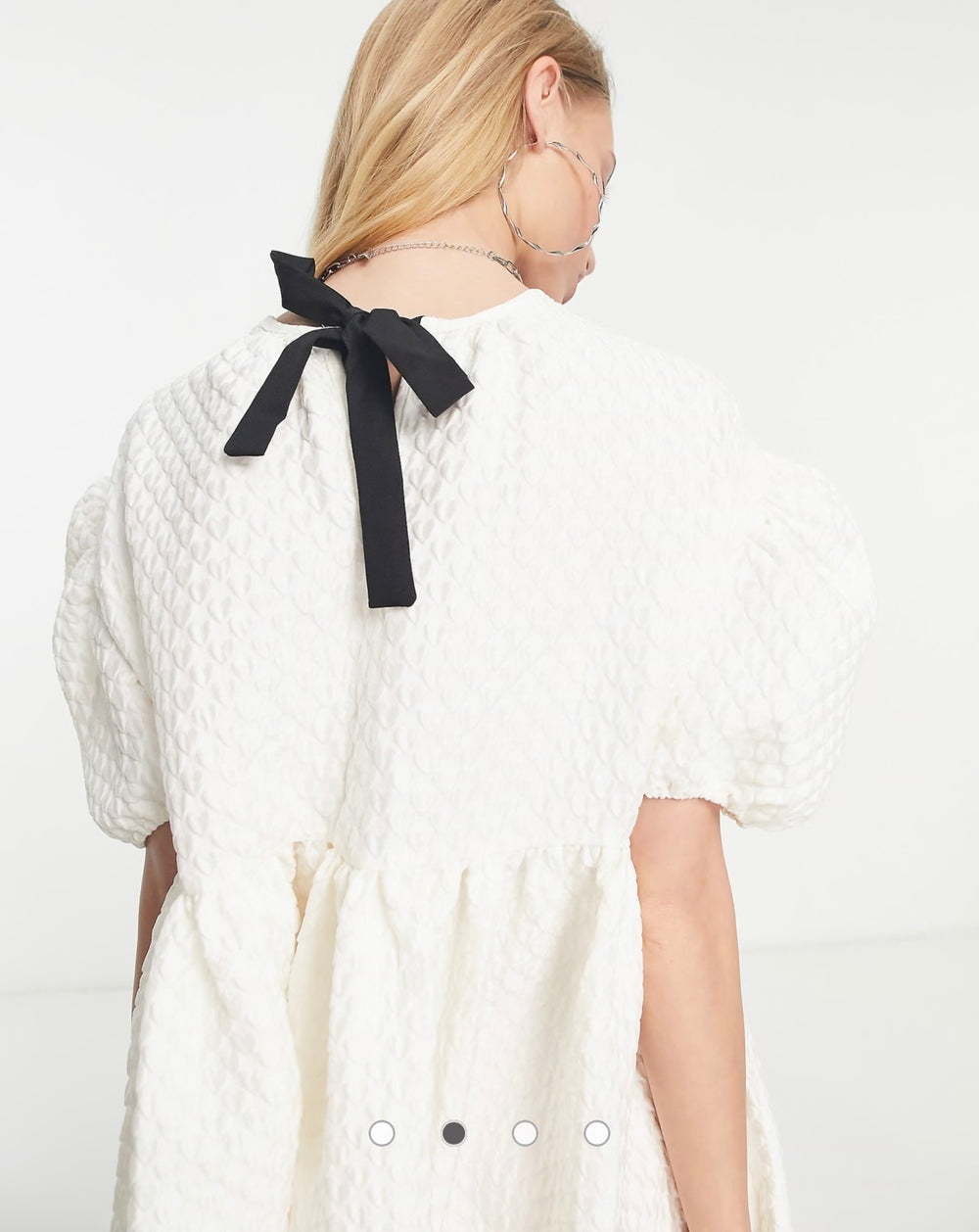 Sister Jane midiklänning med smock i elfenbensfärgad hjärtjacquard