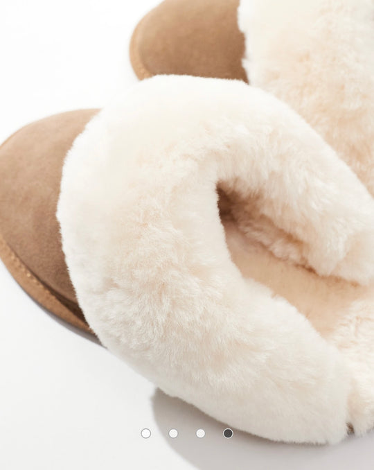 ASOS DESIGN Zeus premium sheepskin slippers in