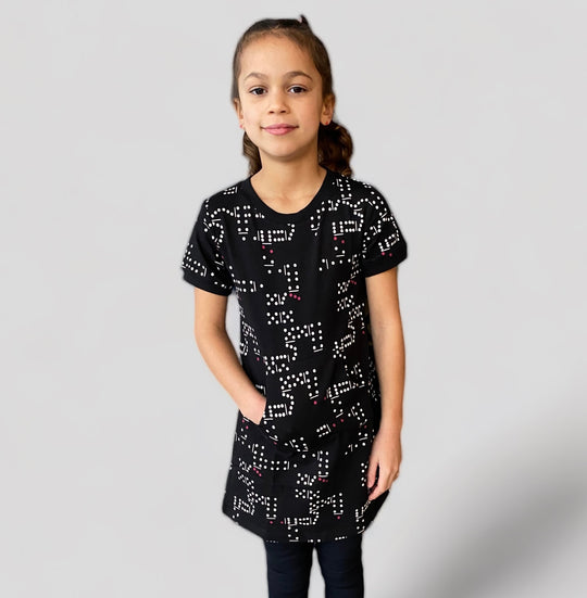 Domino pocket dress kids- 221204 V39