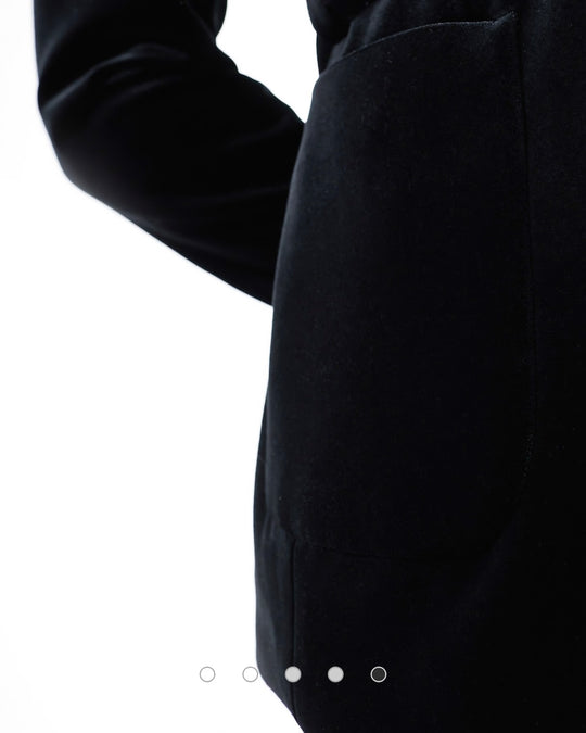 ASOS DESIGN super skinny velvet smoking jacket in black