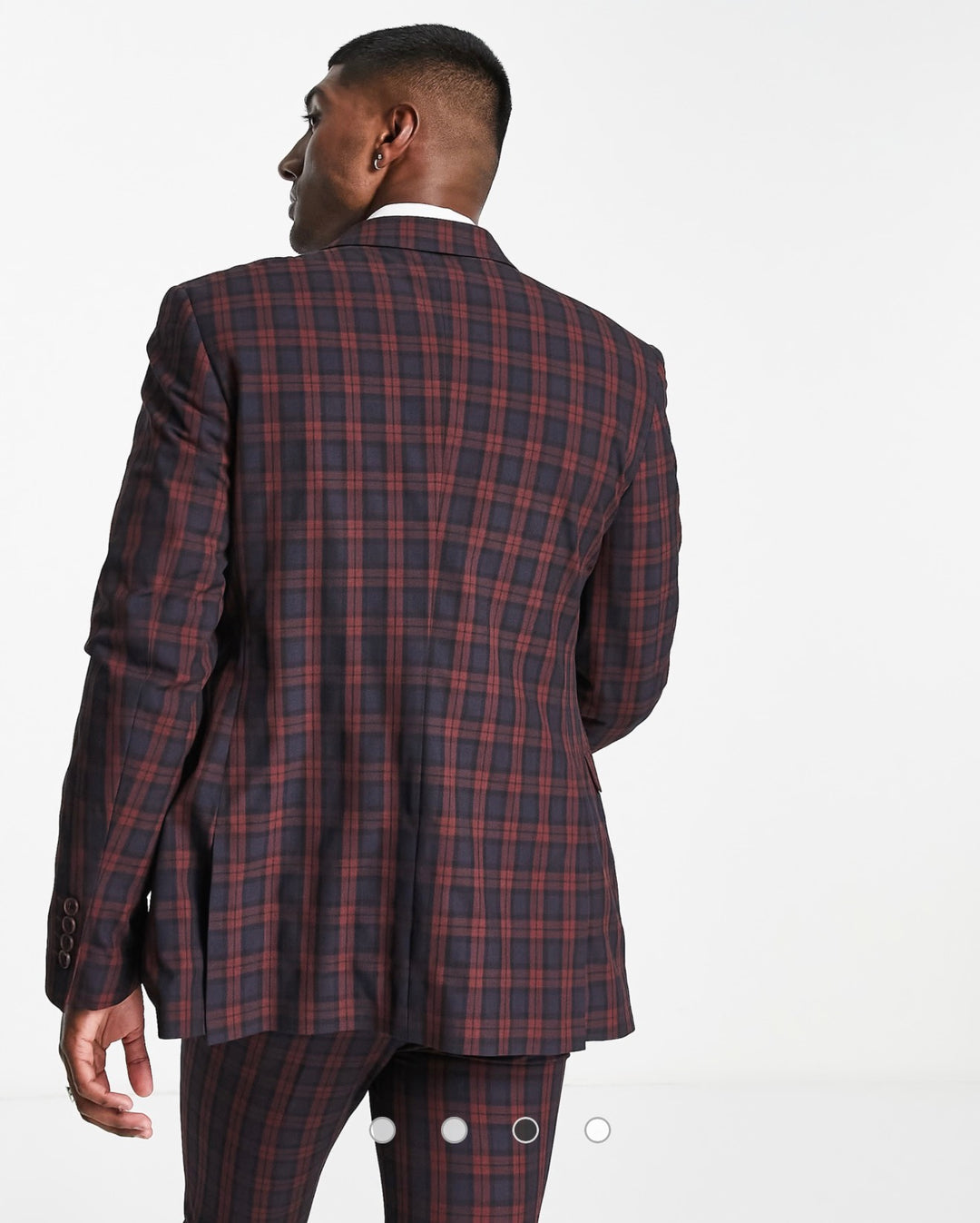 ASOS DESIGN wedding super skinny suit jacket in burgundy