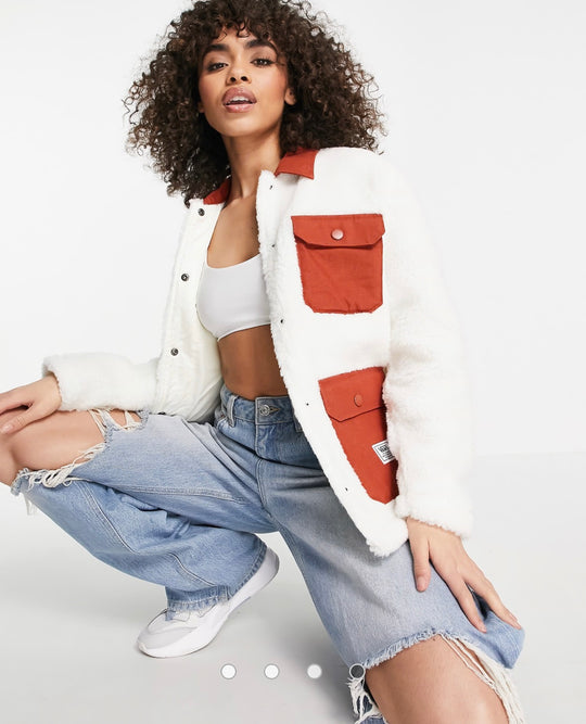 Vans Emma sherpa jacket in cream