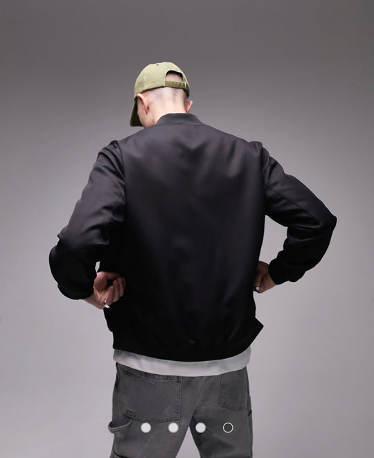 Topman bomber jacket in black
