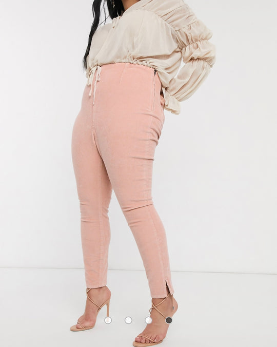 ASOS DESIGN rivington cord jegging in pink