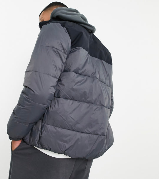 Quiksilver wolf shoulders puffer jacket in grey