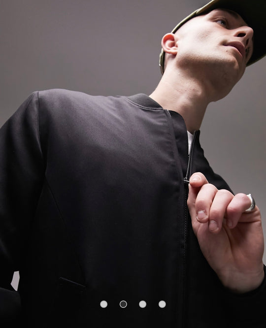 Topman bomber jacket in black