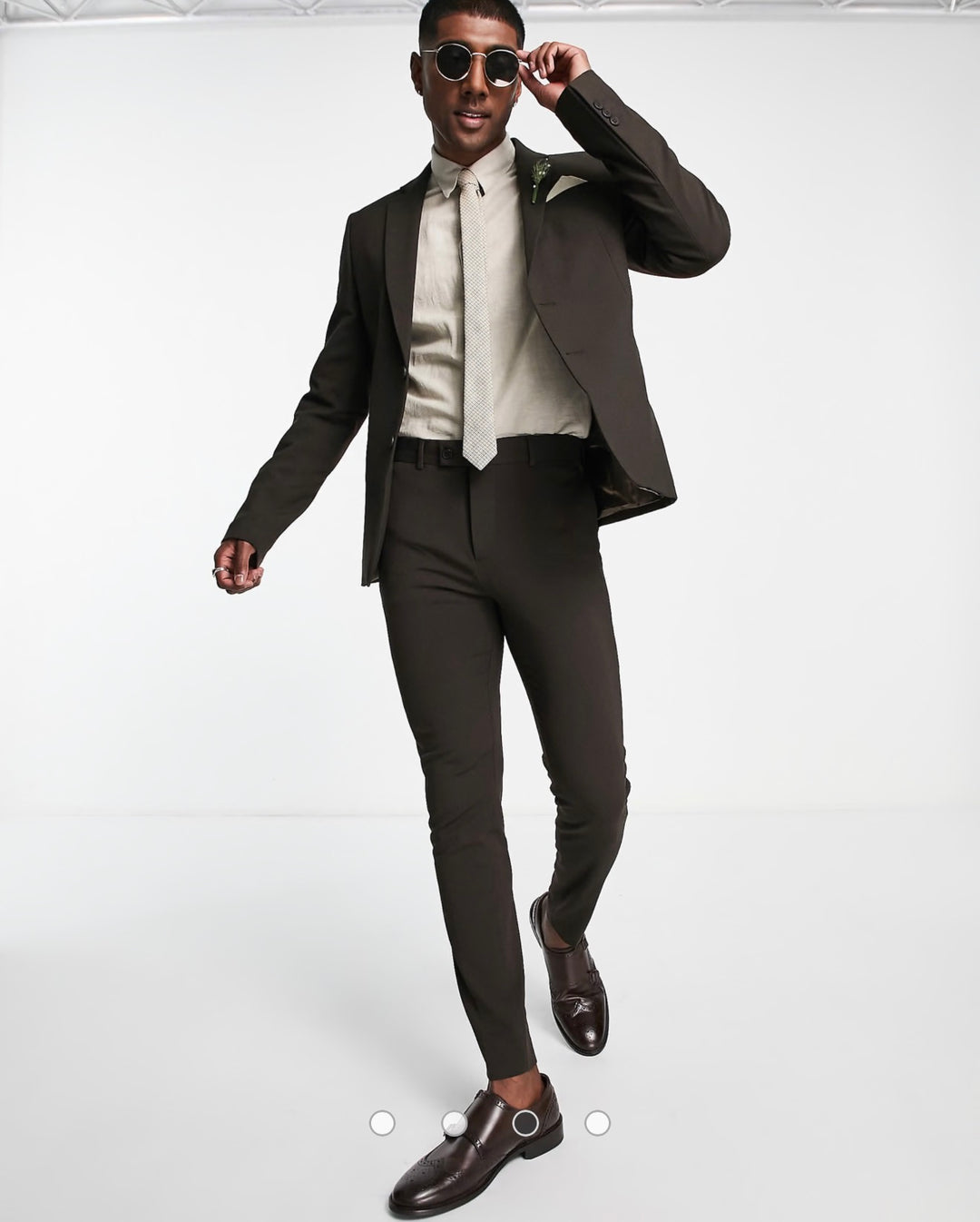 Bolongaro Trevor wedding super skinny suit jacket in Brown