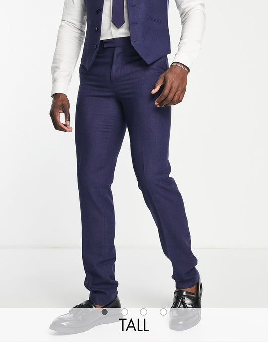 Harry Brown Tall wedding tweed slim fit suit trousers