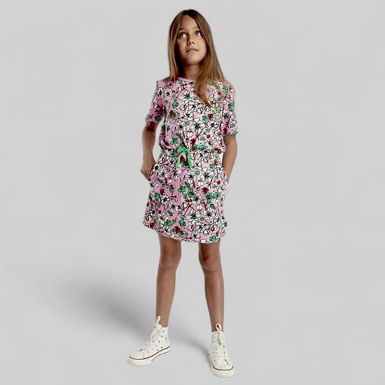 Flowers t-shirt dress - 221203 / M 15