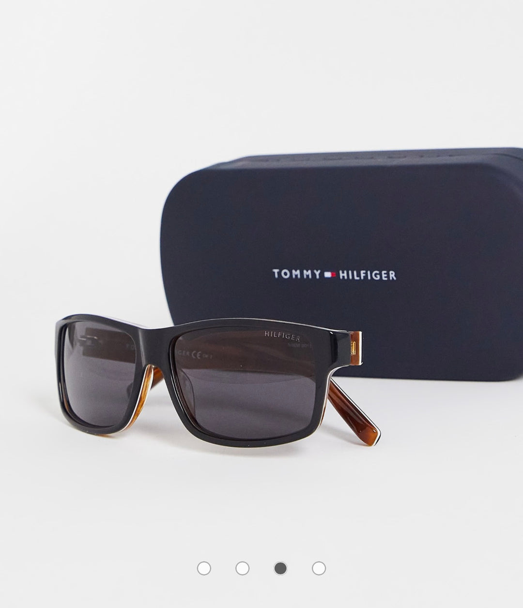 Tommy Hilfiger slim square sunglasses in black