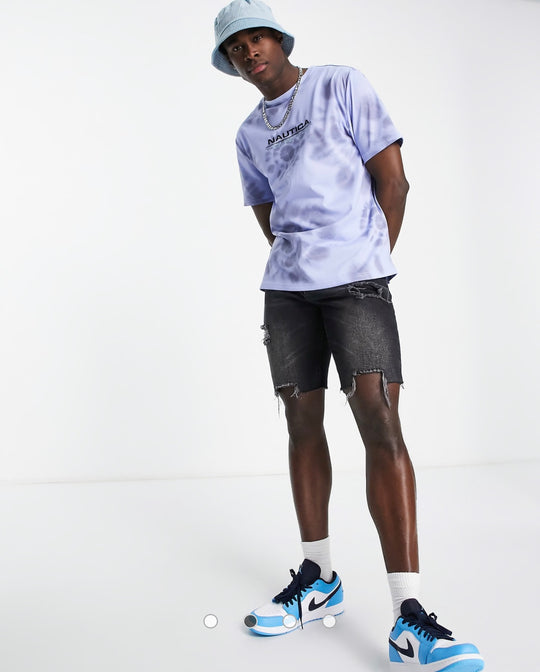 Nautica Competition gourami back print tie-dye t-shirt in lilac