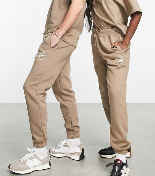 New Balance unisex life in balance joggers in mushroom grey