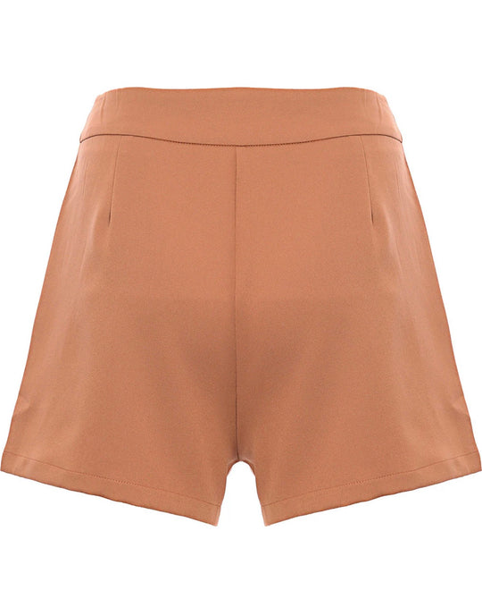 NaaNaa High Waisted Shorts in Camel