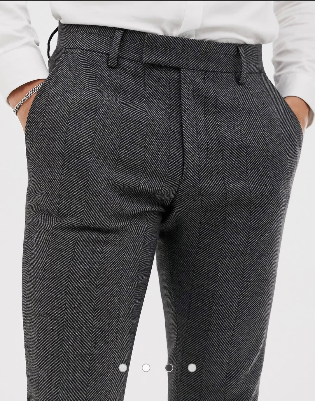 ASOS DESIGN wedding super skinny suit trousers in charcoal
