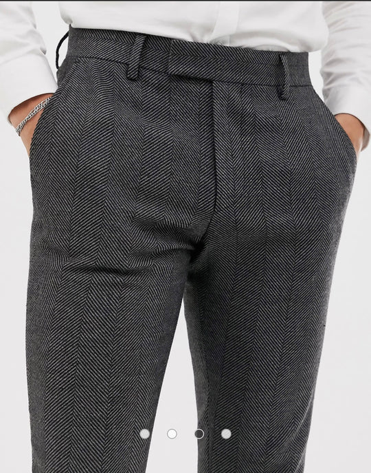 ASOS DESIGN wedding super skinny suit trousers in charcoal