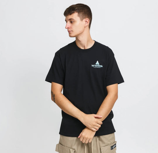 HUF peak tech back print t-shirt in black