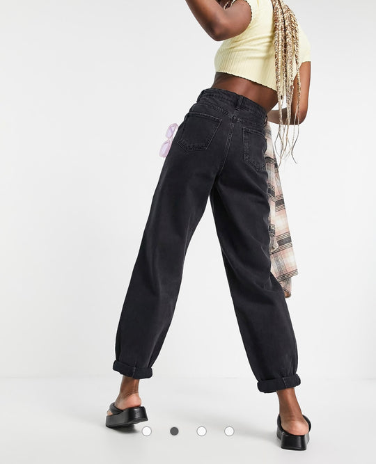 Don't Think wice Tall Grace balloon leg jeans in washed black