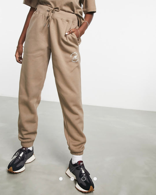 New Balance unisex life in balance joggers in mushroom grey