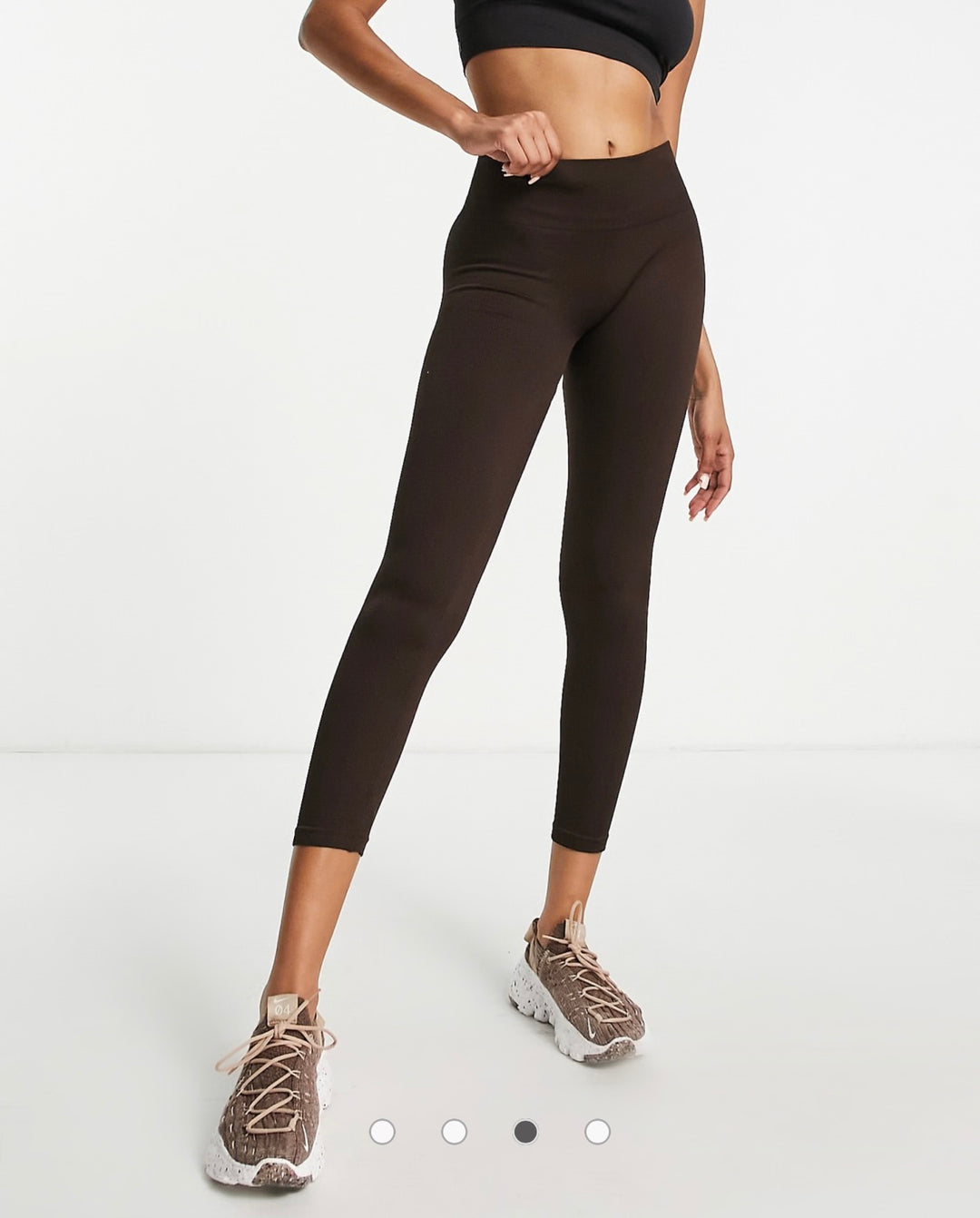 Hoxton Haus seamless gym leggings in chocolate brown