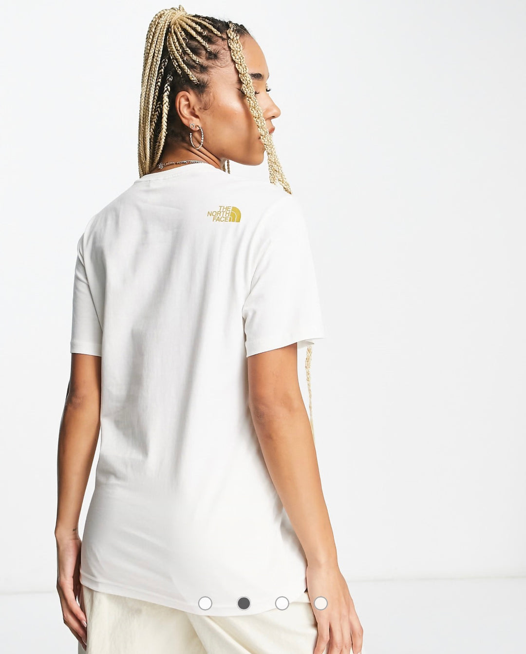 The North Face Leaf Drawing chest print t-shirt in off white