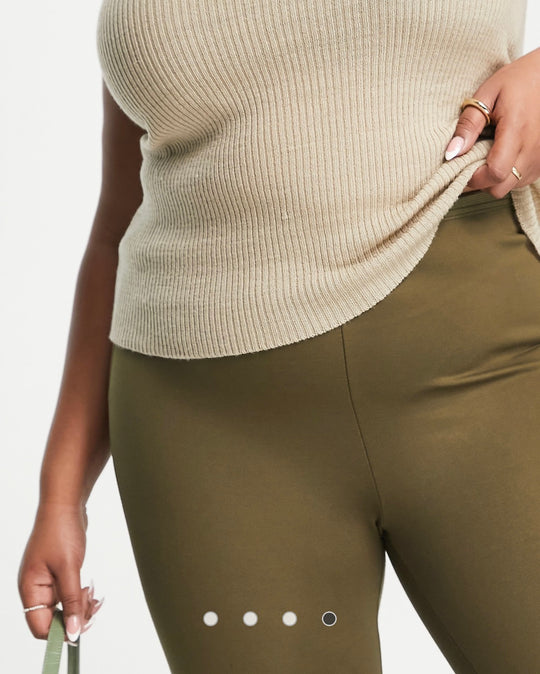 Mango Curve Stir-up leggings in brown
