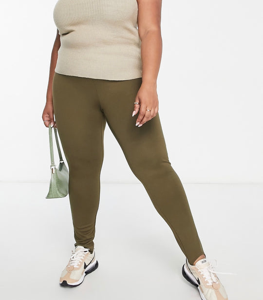 Mango Curve Stir-up leggings in brown