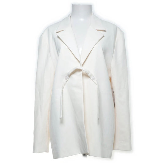 NA-KD x Elin Warnqvist strap detail blazer in off white/cream