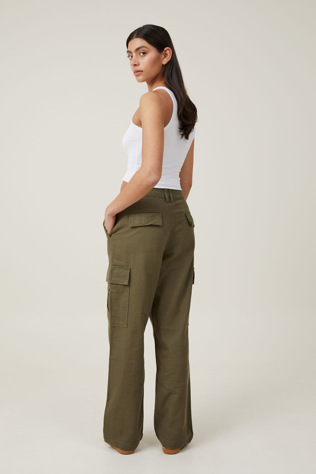 Cotton On cargo trousers in dark green