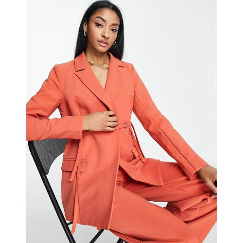 4th & Reckless Tall tailored blazer co ord in red coral