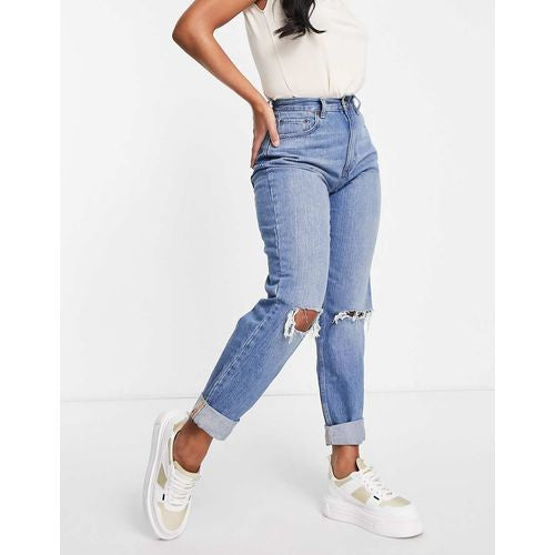 ASOS DESIGN Hourglass high rise 'slouchy' mom jean in stonewash