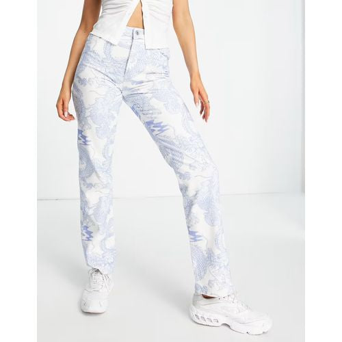 ASOS DESIGN 90's straight jean in dragon print