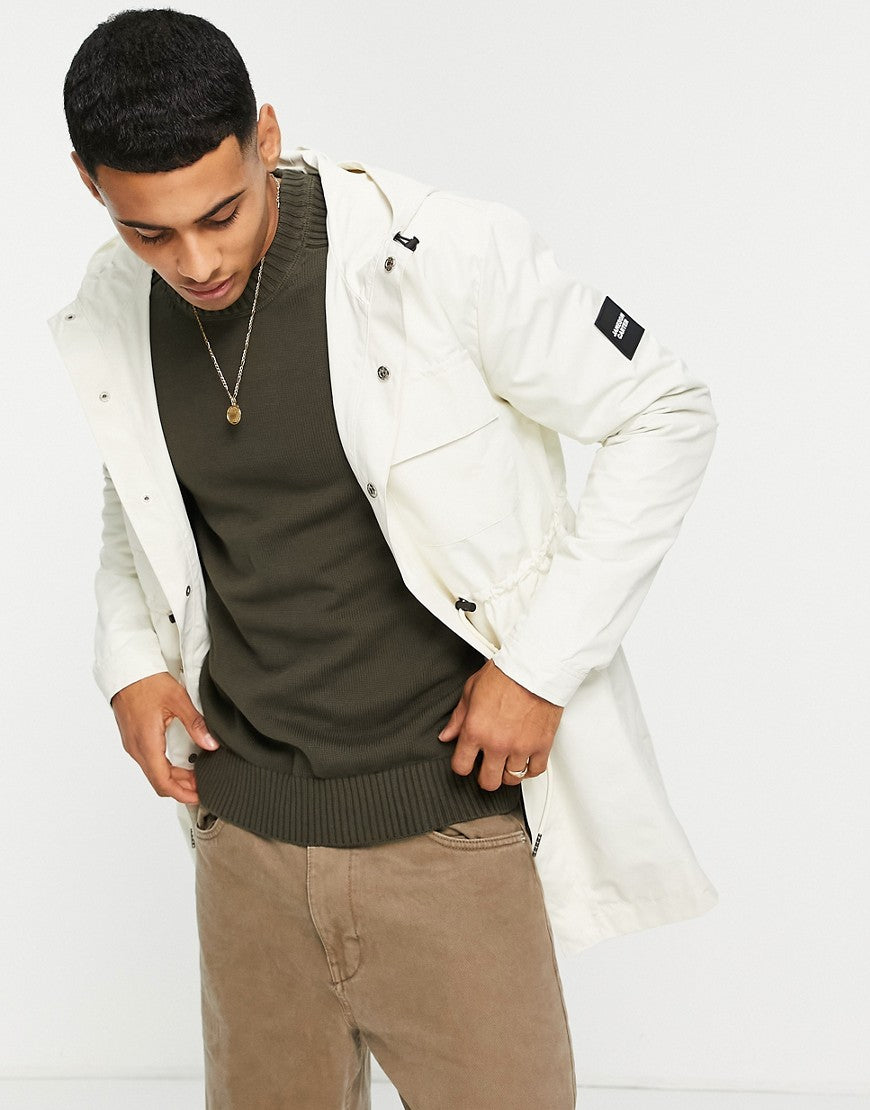 Jameson Carter cream lightweight rain jacket
