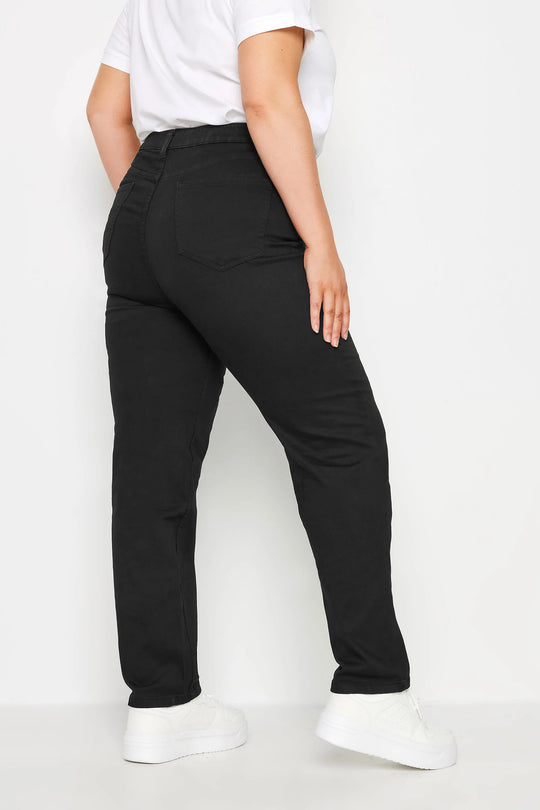 Yours Ruby Straight Leg Jeans in Black