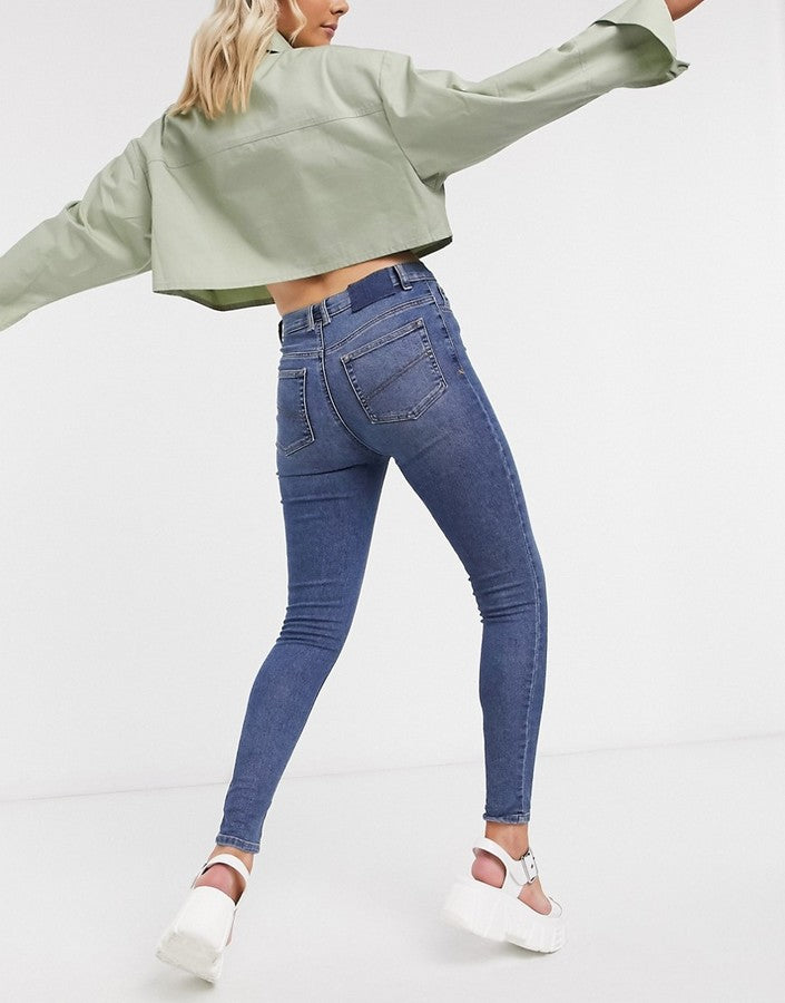 COLLUSION X001 highwaisted skinny jeans in blue
