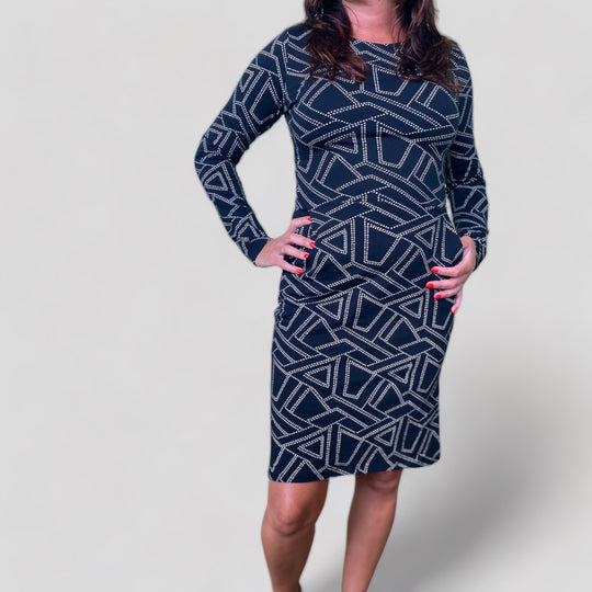 me&i Graphic gathering dress - 222706 / G 3