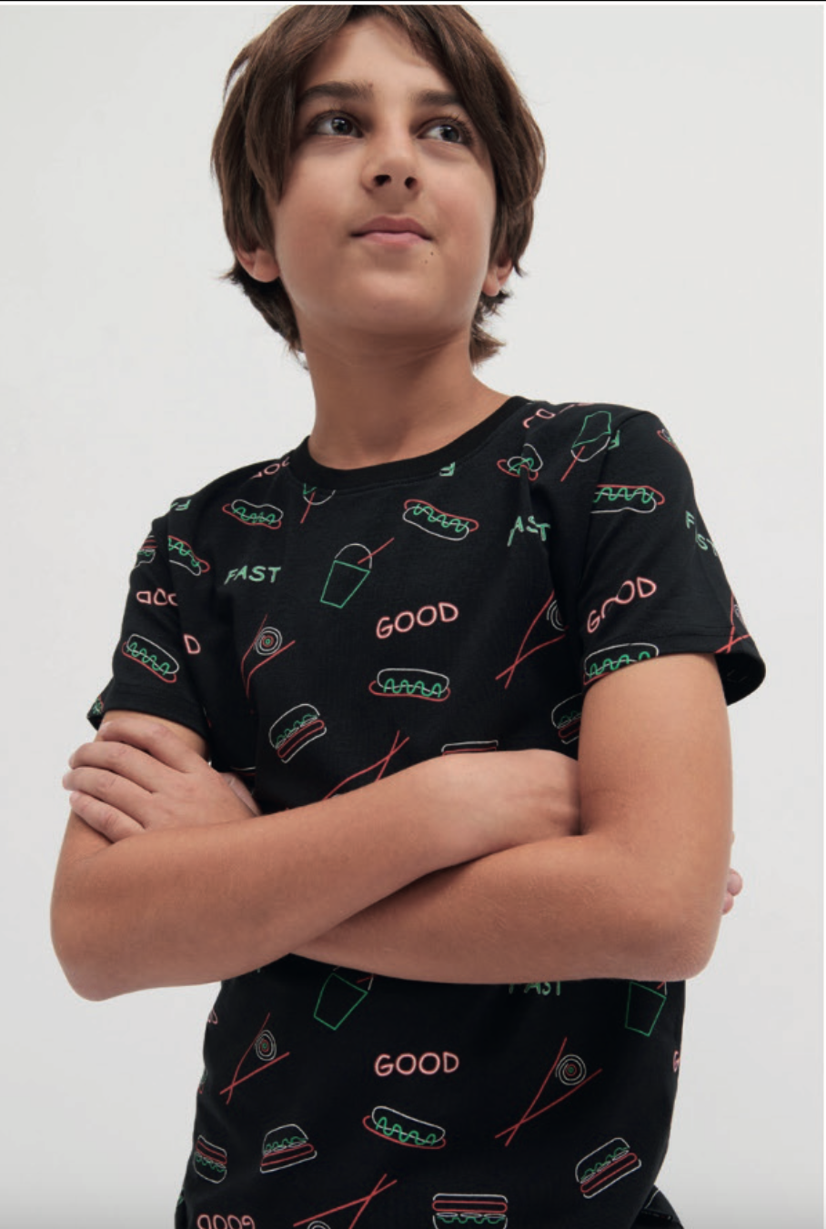 Neon sign t-shirt kids - 231109 Y