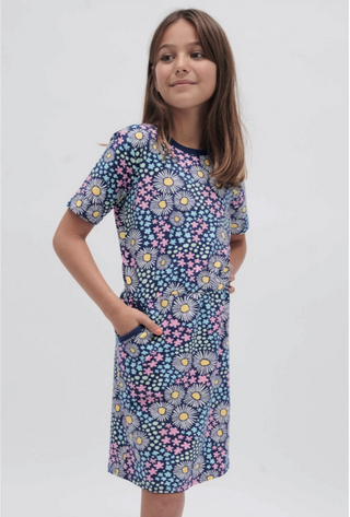 Daisy garden t-shirt dress - 231202 / E 15