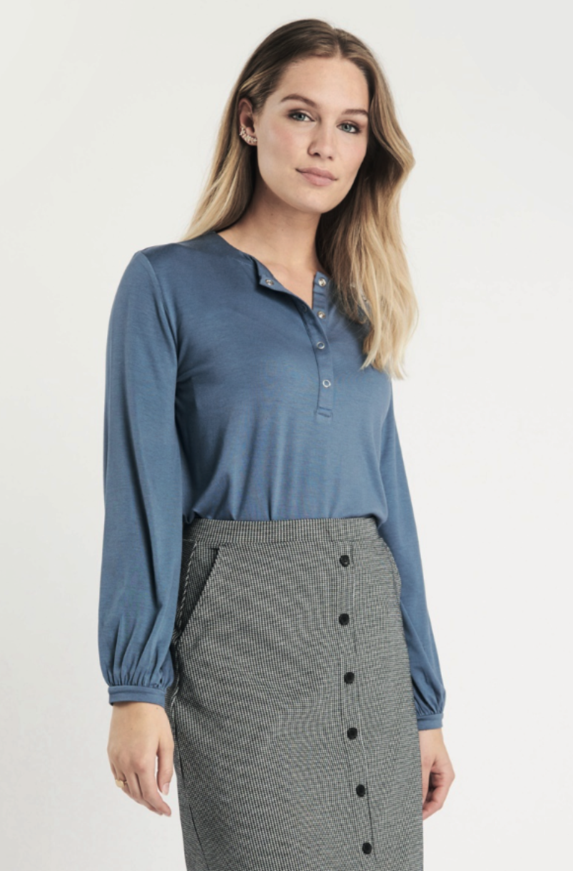 Puffy sleeve Blouse Sea - 212608 D10