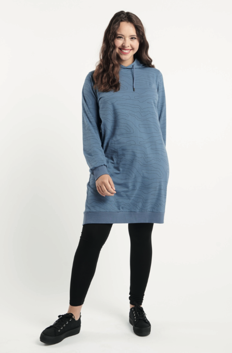 Fingerprint hood dress - 212705 A 22